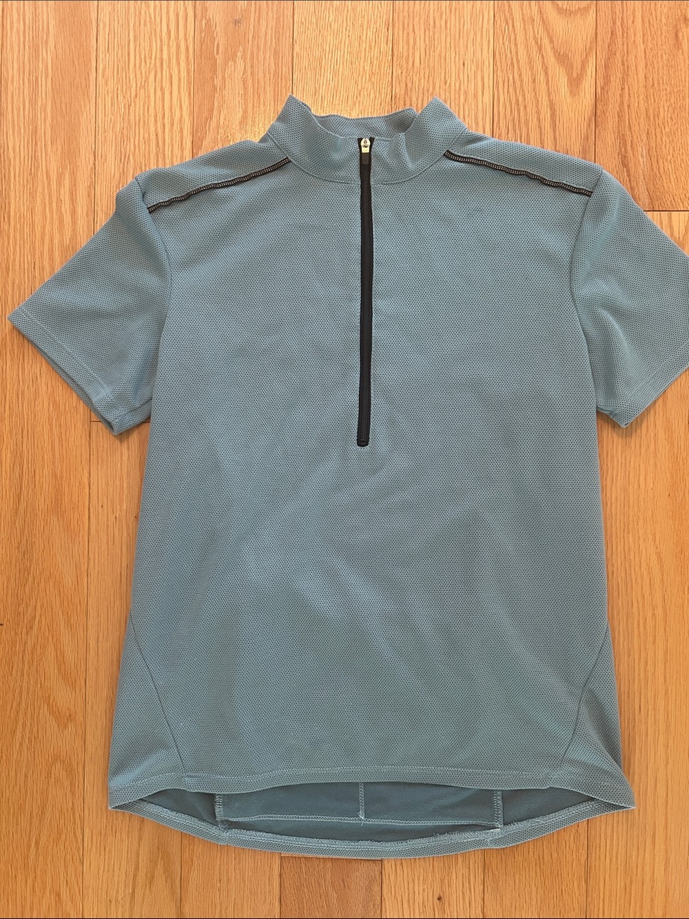 MEC Light Blue Short Sleeve Half-Zip Athletic Top